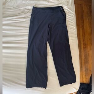 Athleta Crop Pants W Black Side Panel And Zipper